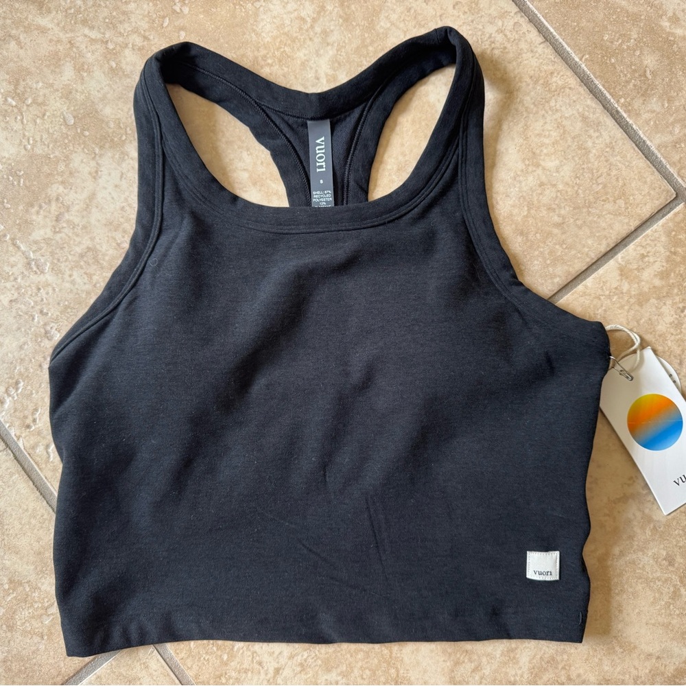 Vuori Sports Bra Black Heather Size Small NWT